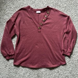 Women’s Waffle Print long sleeve